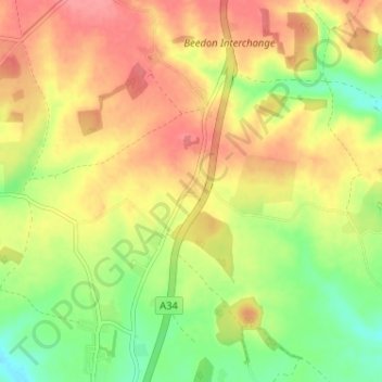 Mappa topografica World's End, altitudine, rilievo