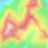 Mappa topografica Cime de la Recoude, altitudine, rilievo