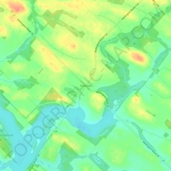Mappa topografica Eramosa, altitudine, rilievo