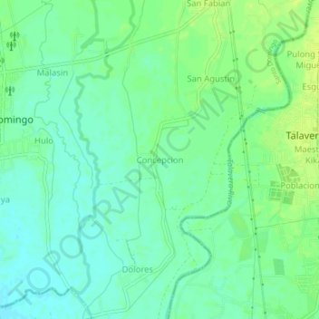 Mappa topografica Concepcion, altitudine, rilievo