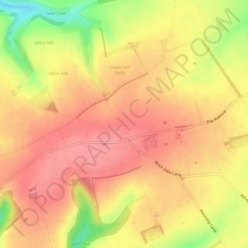 Mappa topografica High Hunsley, altitudine, rilievo