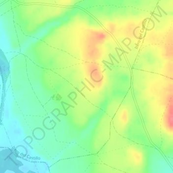 Mappa topografica Camino Francés, altitudine, rilievo