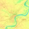 Mappa topografica Varanasi, altitudine, rilievo