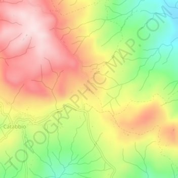 Mappa topografica Scalabrelli, altitudine, rilievo