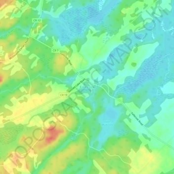 Mappa topografica Fallbrook, altitudine, rilievo
