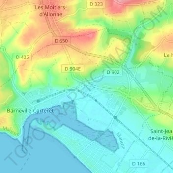 Mappa topografica Hameau Boudet, altitudine, rilievo