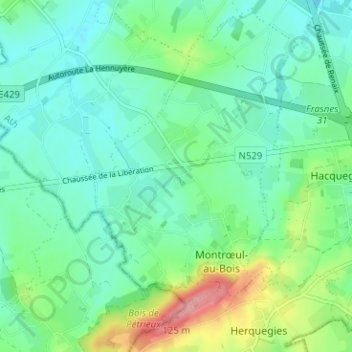 Mappa topografica Mianvaing, altitudine, rilievo