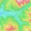 Mappa topografica Selva di Val Gardena, altitudine, rilievo
