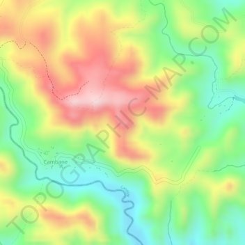 Mappa topografica Kangkoka Panoramic View, altitudine, rilievo