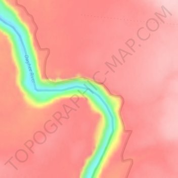 Mappa topografica Upset, altitudine, rilievo
