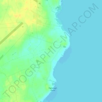 Mappa topografica Ardboe, altitudine, rilievo