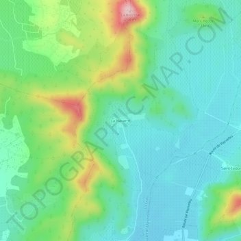Mappa topografica La Navarre, altitudine, rilievo