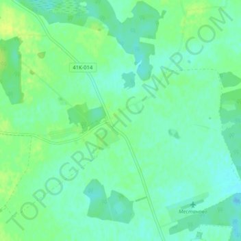 Mappa topografica Местаново, altitudine, rilievo