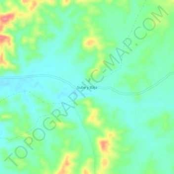 Mappa topografica Sube y Baja, altitudine, rilievo