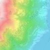 Mappa topografica Monti di Gallio, altitudine, rilievo
