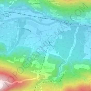Mappa topografica Tröpolach, altitudine, rilievo