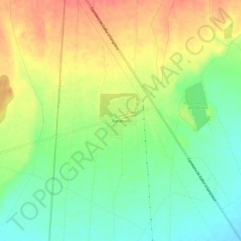 Mappa topografica Bardenas, altitudine, rilievo