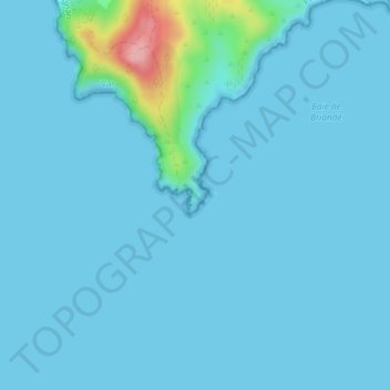 Mappa topografica Cap Lardier, altitudine, rilievo