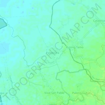 Mappa topografica Pangclara, altitudine, rilievo