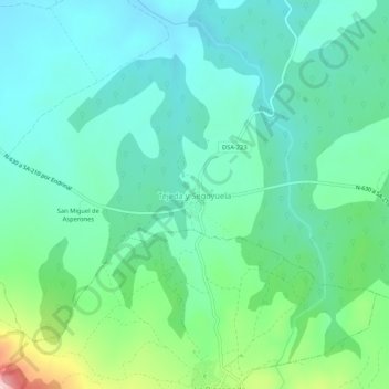 Mappa topografica Tejeda, altitudine, rilievo