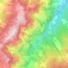 Mappa topografica Campeggio, altitudine, rilievo