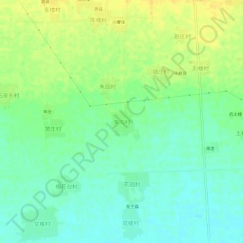 Mappa topografica 朱沟村, altitudine, rilievo