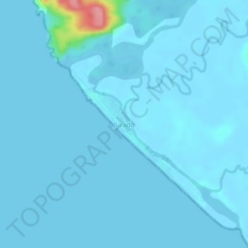 Mappa topografica Juradó, altitudine, rilievo