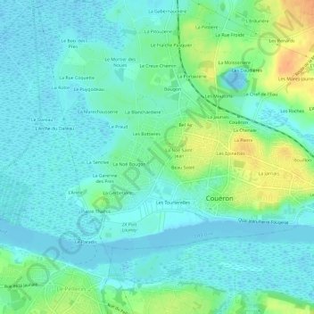 Mappa topografica Les Carterons, altitudine, rilievo