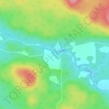 Mappa topografica Ansonia, altitudine, rilievo
