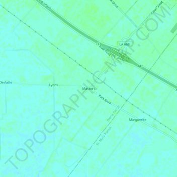 Mappa topografica Masters, altitudine, rilievo