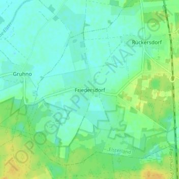 Mappa topografica Friedersdorf, altitudine, rilievo