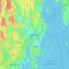 Mappa topografica Tønsberg, altitudine, rilievo