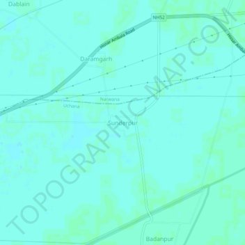 Mappa topografica Sunderpur, altitudine, rilievo