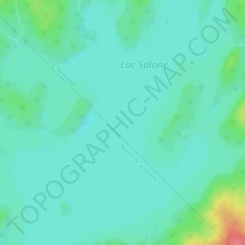 Mappa topografica Lac Salone, altitudine, rilievo