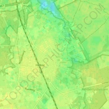 Mappa topografica Strabrecht, altitudine, rilievo
