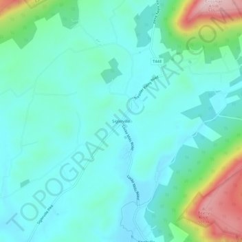 Mappa topografica Siglerville, altitudine, rilievo