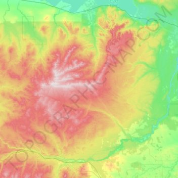 Mappa topografica Swan Hills (town), altitudine, rilievo