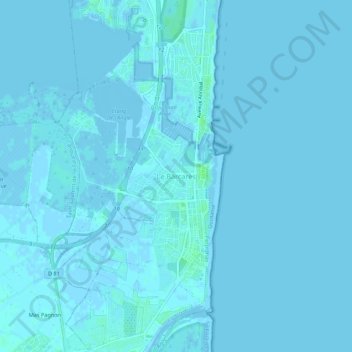 Mappa topografica Le Barcarès, altitudine, rilievo