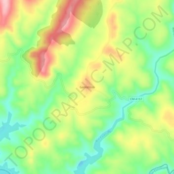 Mappa topografica Gamonoso, altitudine, rilievo