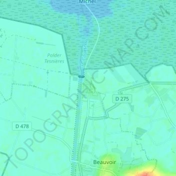 Mappa topografica La Caserne, altitudine, rilievo