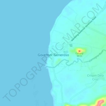 Mappa topografica Sigaboy, altitudine, rilievo