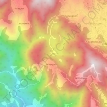 Mappa topografica Sattal, altitudine, rilievo