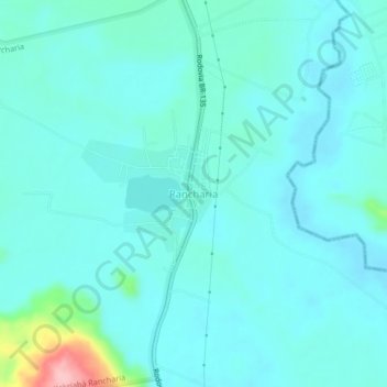 Mappa topografica Rancharia, altitudine, rilievo