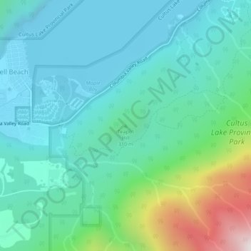 Mappa topografica Teapot Hill, altitudine, rilievo