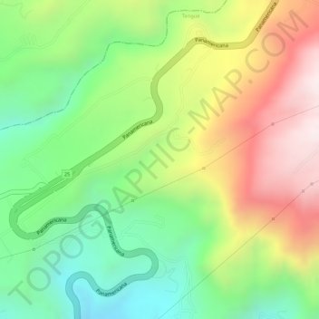Mappa topografica El Cebadal, altitudine, rilievo
