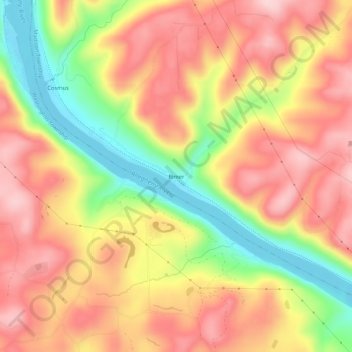 Mappa topografica Rimer, altitudine, rilievo