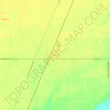 Mappa topografica Serena, altitudine, rilievo