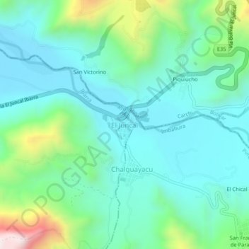 Mappa topografica El Juncal, altitudine, rilievo