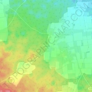 Mappa topografica Am Brand, altitudine, rilievo