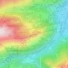 Mappa topografica Pla d'Adet, altitudine, rilievo